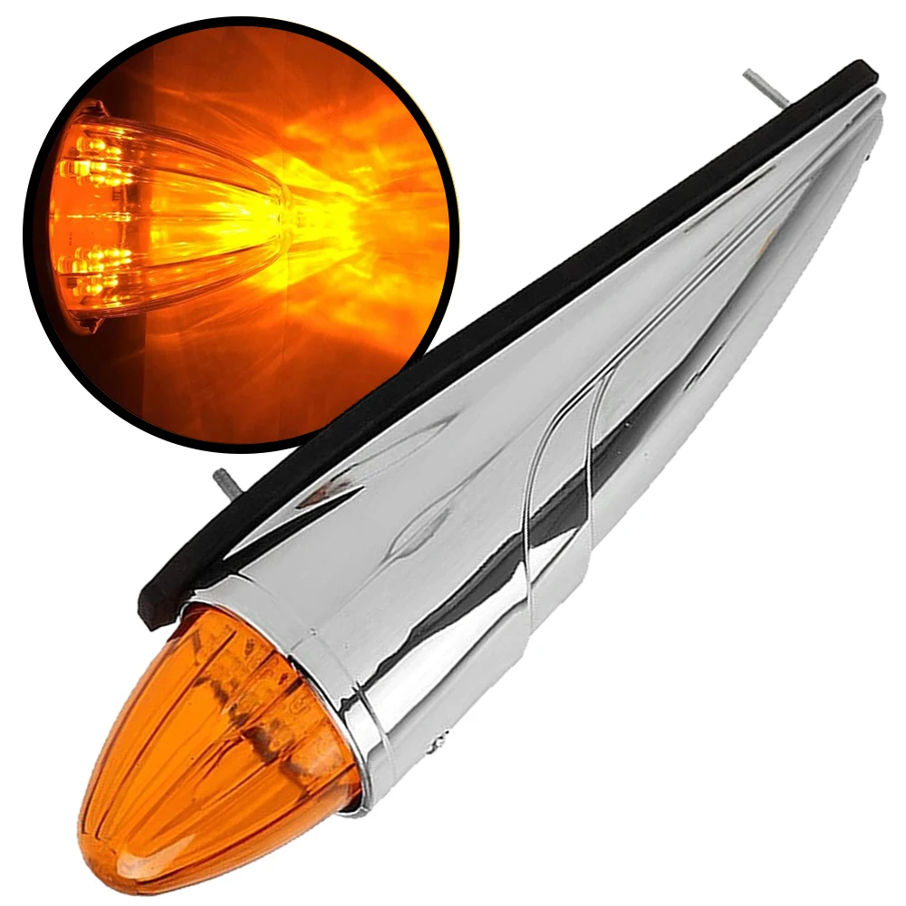 

For 12V Pick-up Trucks Lorries Roof Top Marker Running LED Lights Car Roof Cab Light with Mat Chrome Shell