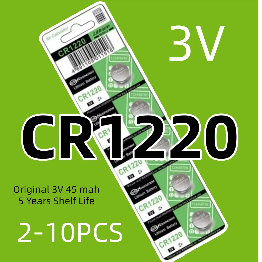 

Батарейка щелочная 3V высокой емкости CR1220 LM1220 BR1220 KCR1220 для игрушек, часов, пультов ДУ, мышей, кнопочных устройств (тип «таблетка»)