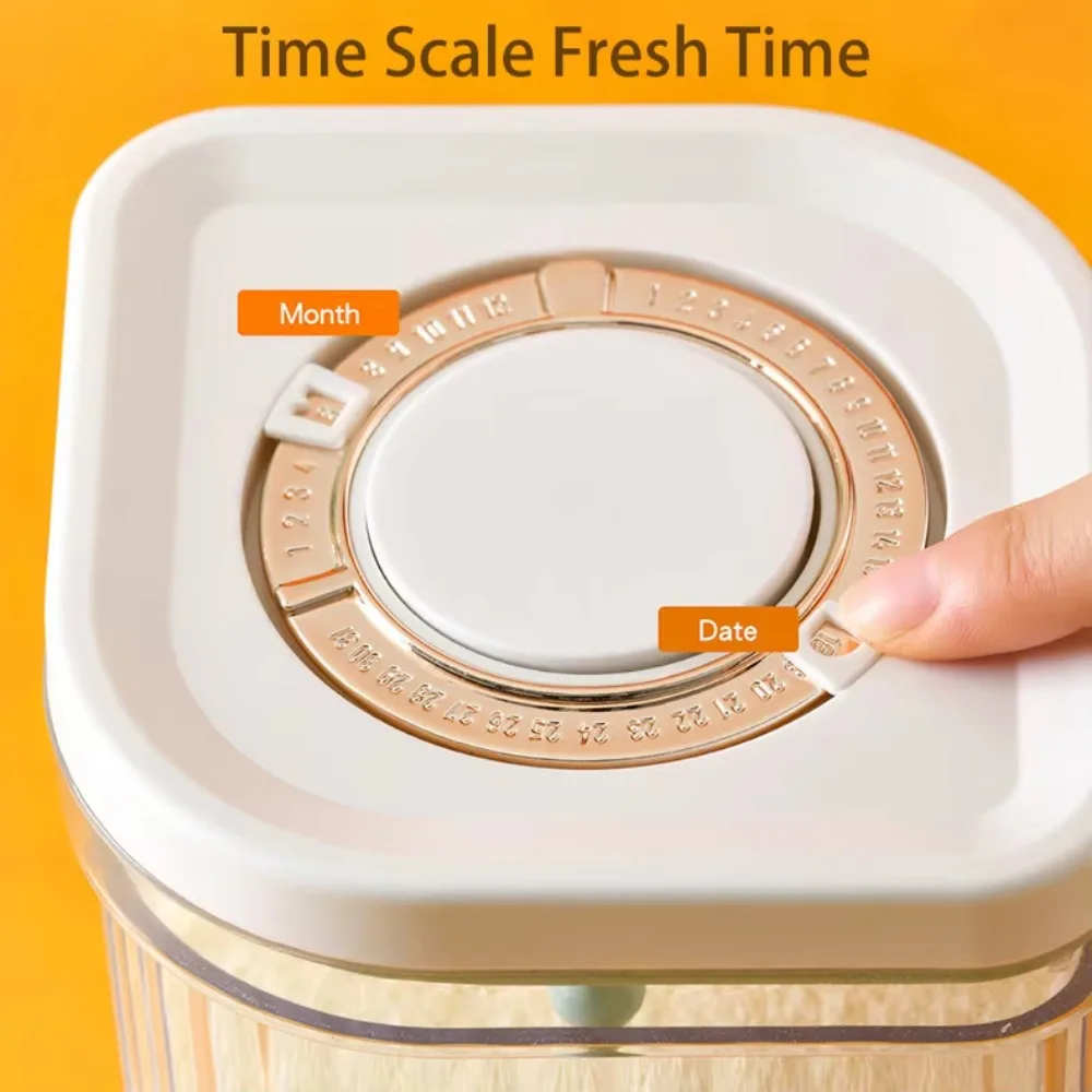 

Коробка для хранения сухого молока с полосатым узором и ложкой, влагостойкая банка для хранения зерна, пластиковая герметичная банка для сухого молока, может путешествовать