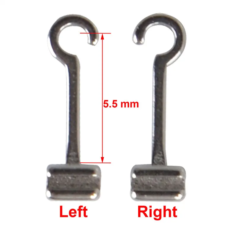5 Packungen AZDENT Dental Orthodontic Crimpable Hooks Extended Traction Hook Long Curved Left Right 10 Stück/Packung – Detail 2