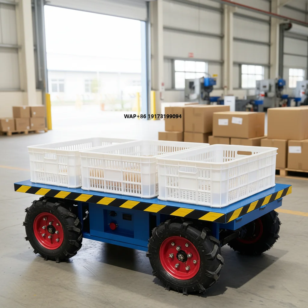 All-Terrain Remote Control Vehicle & Unmanned Delivery Vehicle Intelligent Following Vehicle for Factory Transport