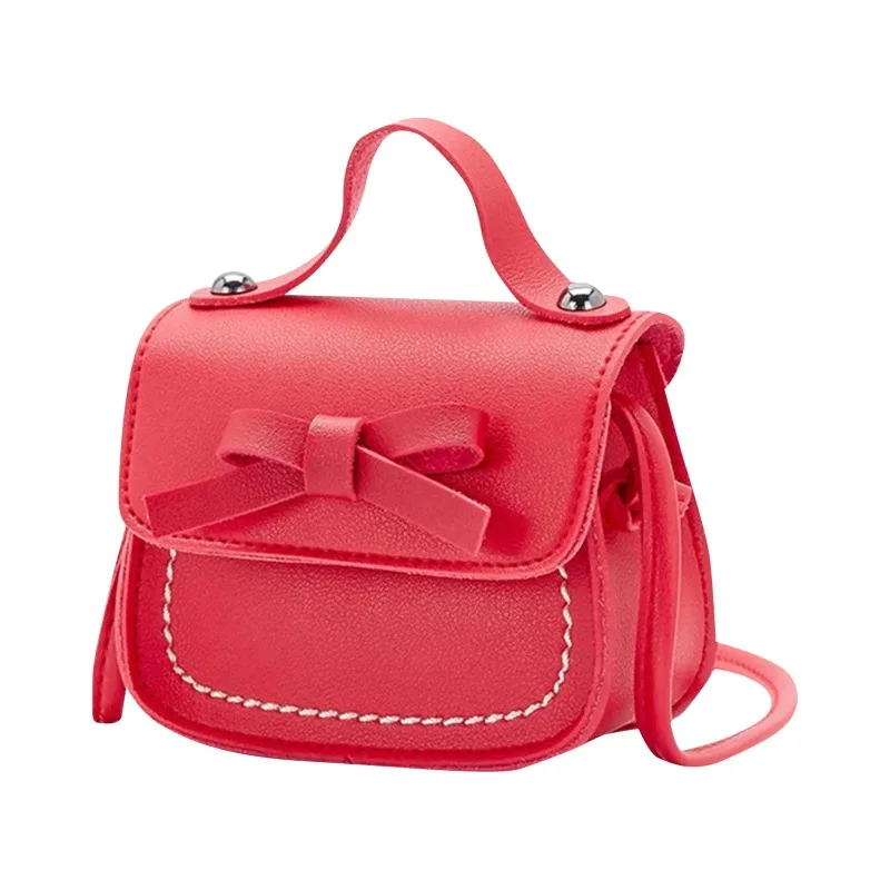 لطيف جلد فتاة حقيبة ساع الحلو نمط رائع مطابقة حقيبة كتف الصلبة Bowknot Crossbody عملة المحافظ للهدايا