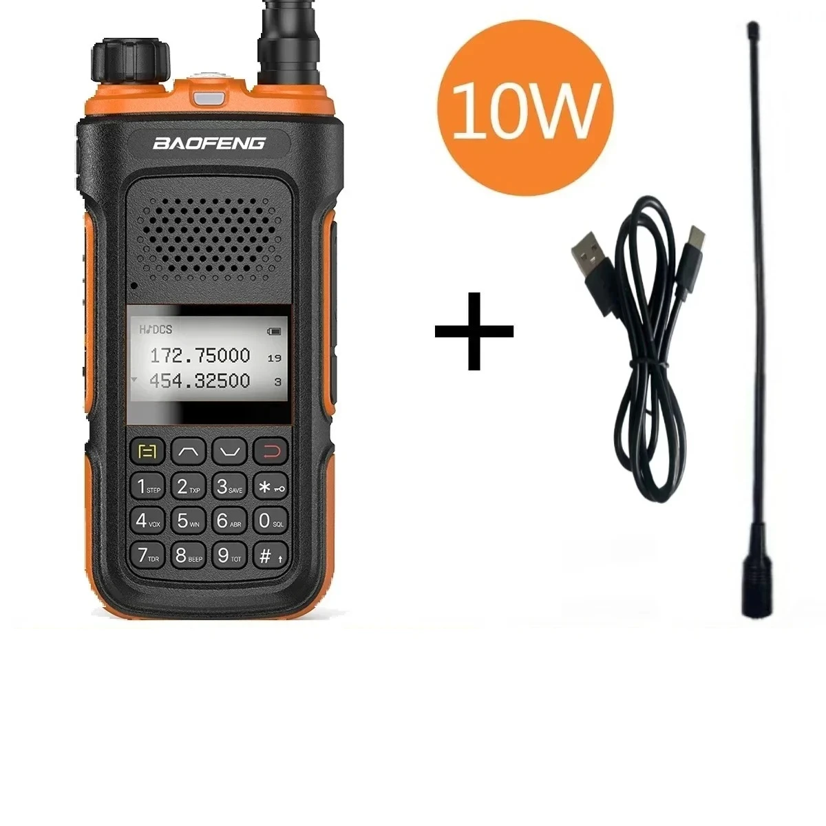 Baofeng UV-10R 10W Walkie Talkie Type-C Charging 136-174&400-480MHz Long Range Portable Ham Two Way Radio