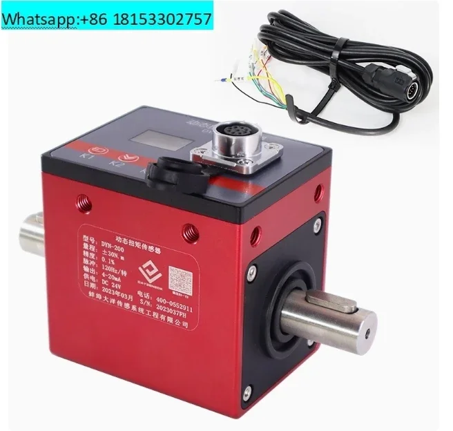 Rotary Torque Sensor Motor Speed Power Measuring Instrument Transducer Build-in OLED Display Force Dynamic Torsion Test English