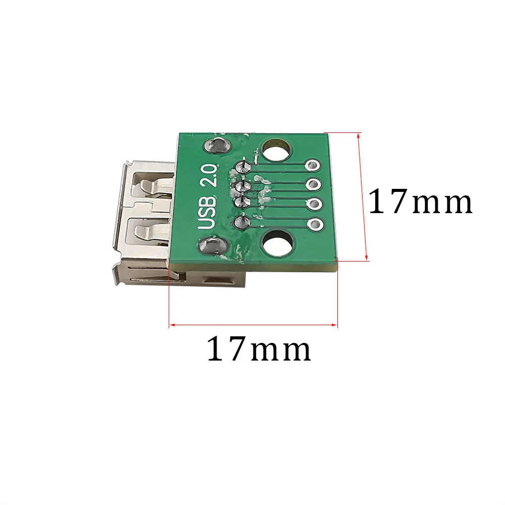 Typ A USB 2,0 Weibliche Jack Zu 4 Pin DIP 2,54mm PCB Board Converter Stecker USB Socket Interface Montage adapter Für Arduino