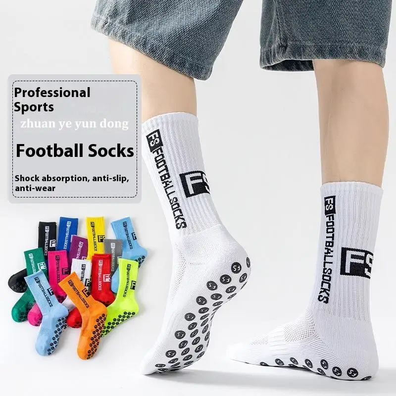 1/3pairs Sports Socks Silicone Anti Slip Dots Soccer Socks Breathable Football Socks For Soccer Cycling Hiking