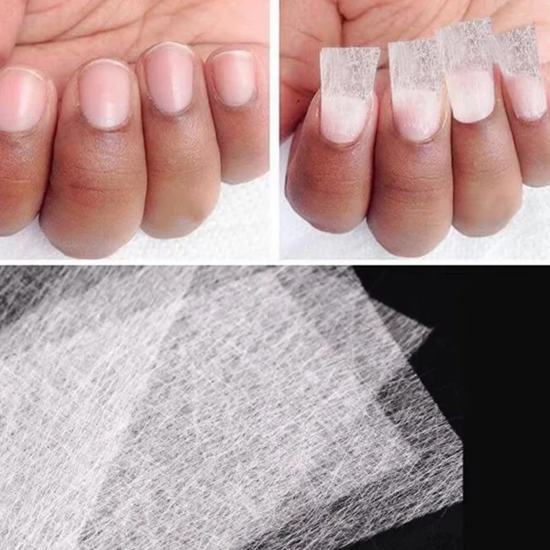 Fiberglass Nail Extension Non-woven Silks Form Wrap Manicure Build UV Gel Acrylic Nail Extension Glass Fiber Paper image 3