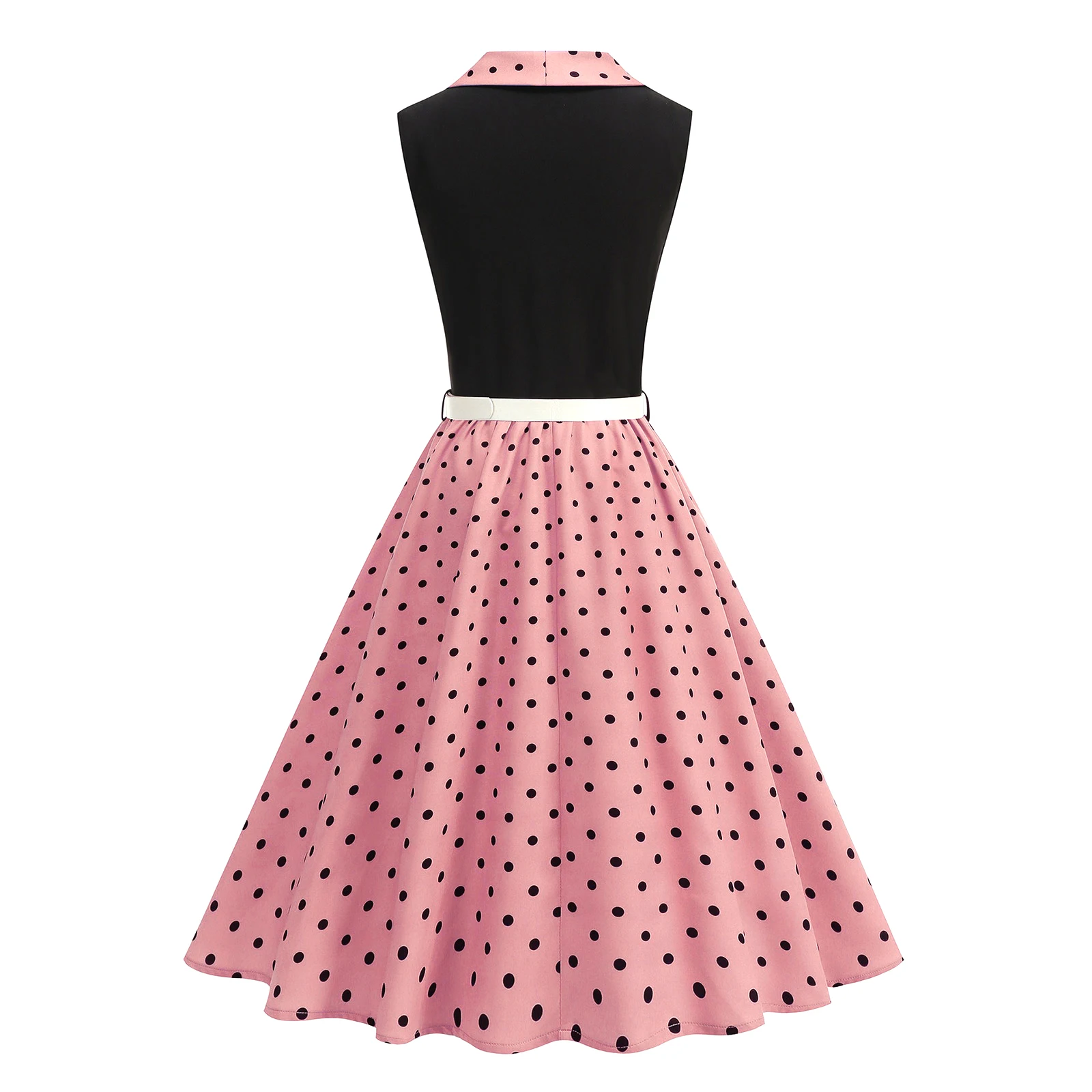 レディース 1950年代 レトロ ヴィンテージ スイングドレス 水玉模様 レトロドレス Aライン フラッパー ドレス 特別な機会 カクテル プロム パーティー ガウン