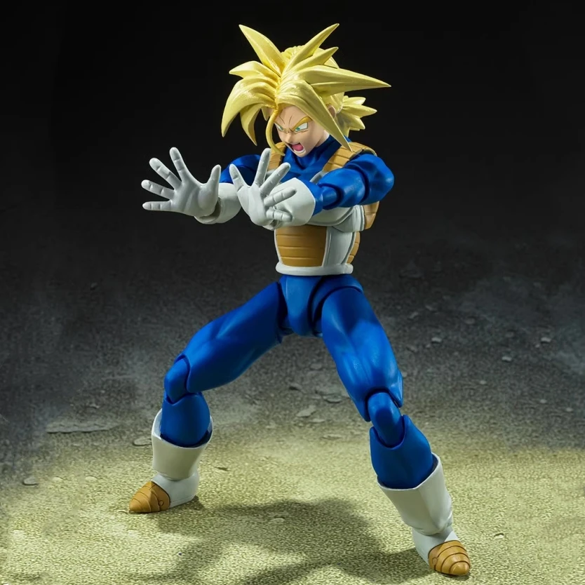 

Japanese Original Dragon Ball Change To Shf Future Trunks Combat Uniform Action Figures Super Saiyan Ornaments Model Toys Gift