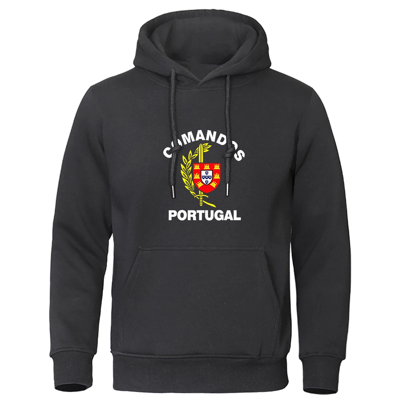 Portuguese Army Special Forces Commando Comandos Portugal Logo Print 2026 Spring Autumn Men's Solid Color Best-selling Hoodies