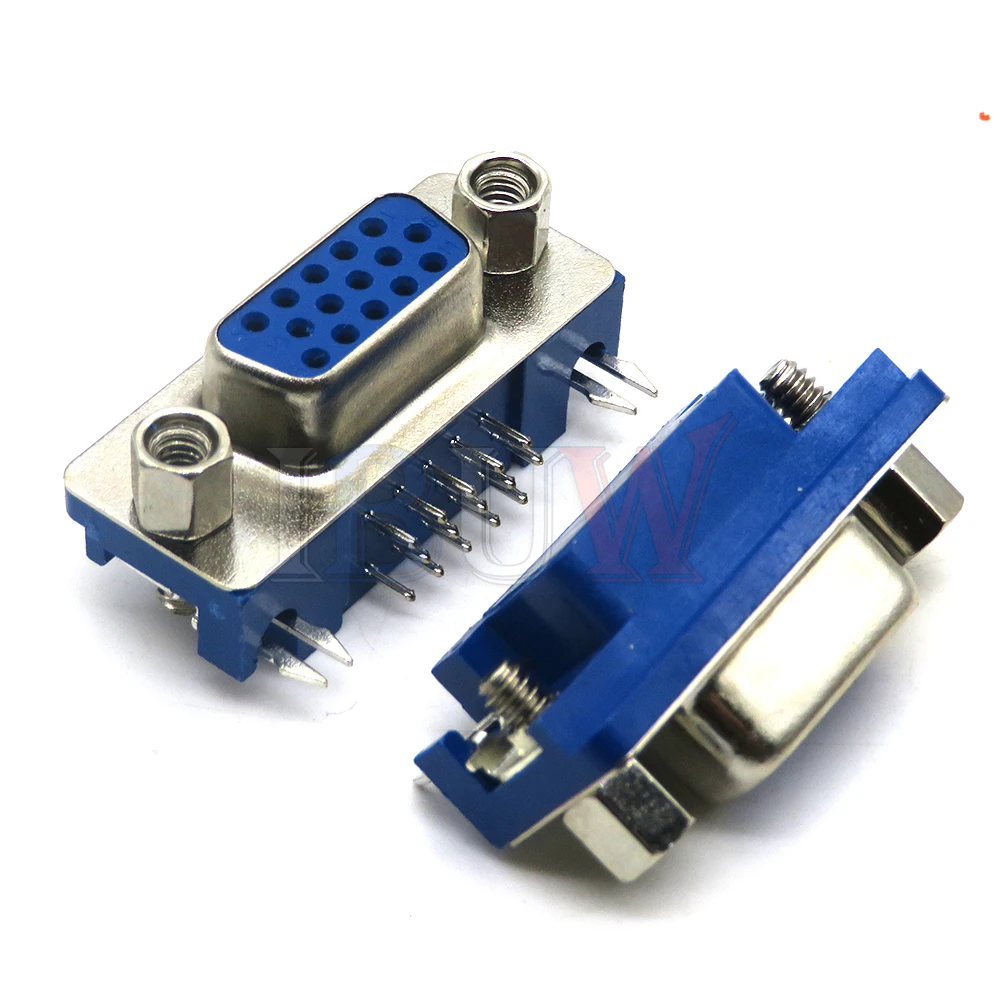 나사 포스트 3.08 구부러진 3 열 커넥터 소켓, VGA 인터페이스, Harpoon 수컷 암컷, DB9 DB15 RS232, 5 개