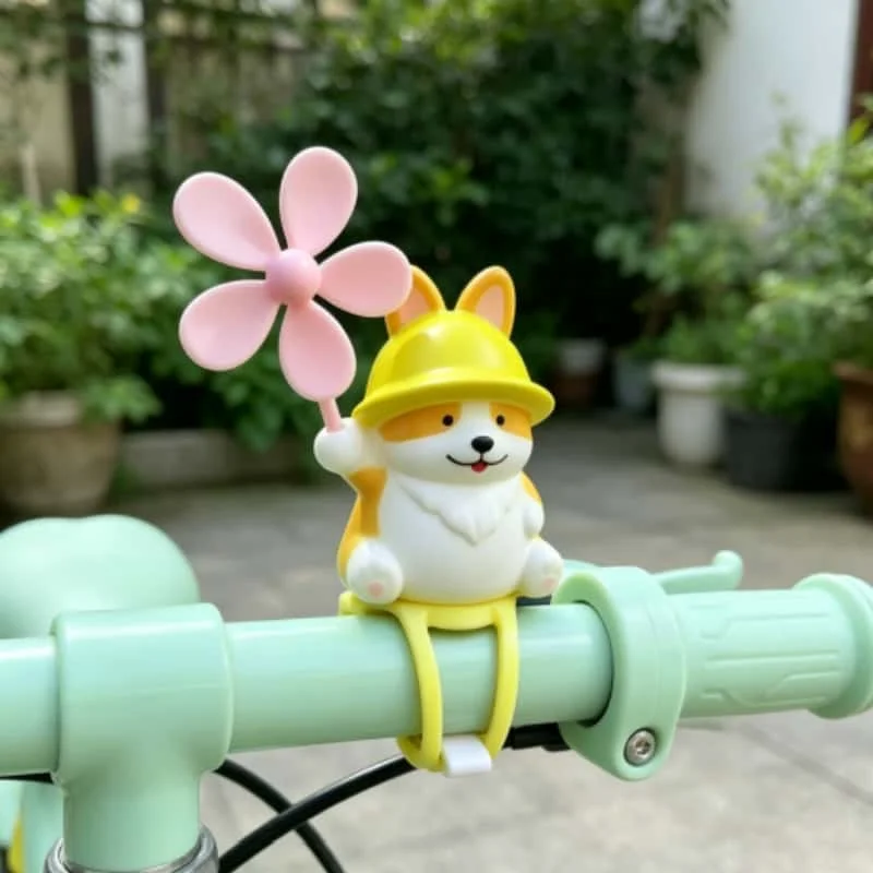 Cute Animal Windmills Electric Bike Ornaments - Unique Bicycle Decorations Riding Accessories - view 5