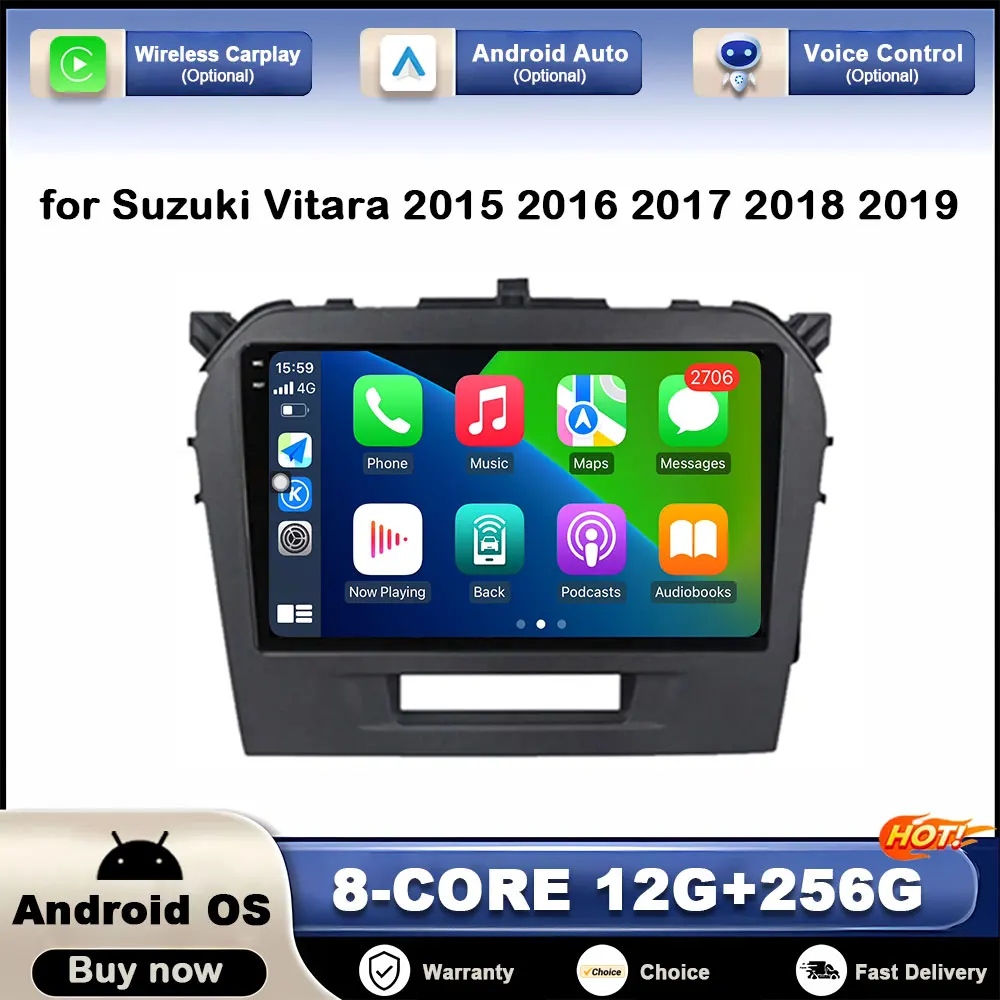 

for Suzuki Vitara 2015 2016 2017 2018 2019 Android OS Car Multimedia Player DSP Stereo GPS Navigation Carplay Autoradio BT 4G