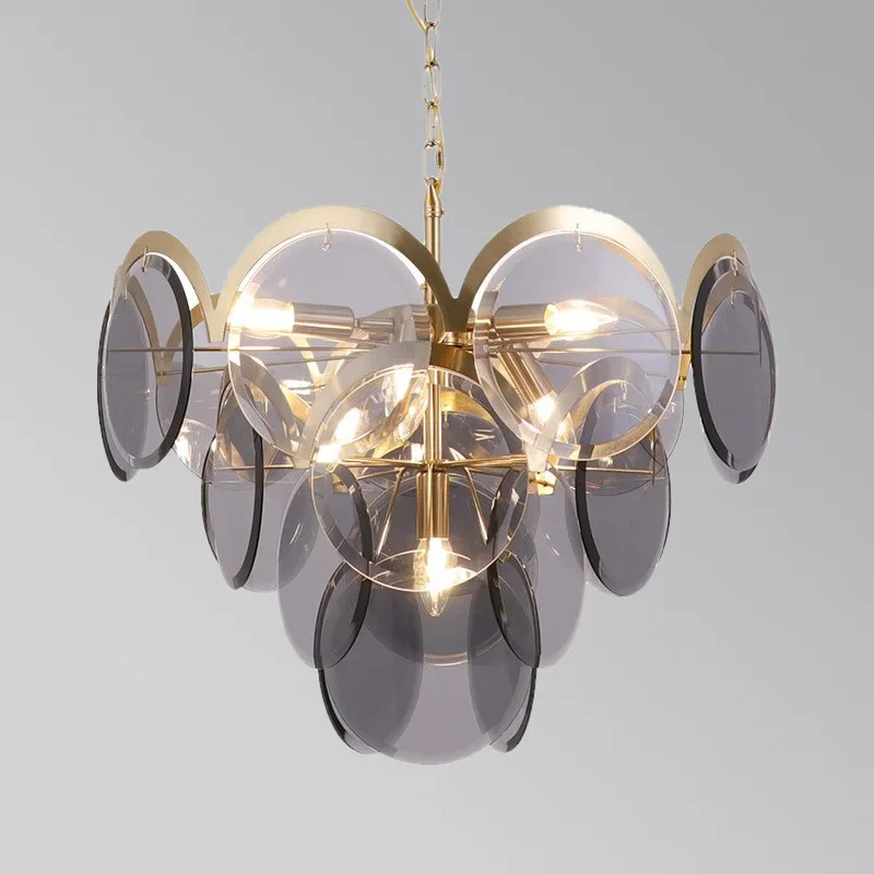 

Светодиодная люстра в стиле пост-модерн, стеклянный светильник с подвеской для спальни, домашняя декорация, освещение для дома