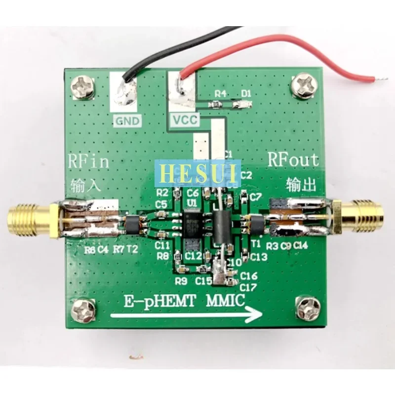 AE618 1W linear power amplifier 20DB gain broadband matched power synthesis