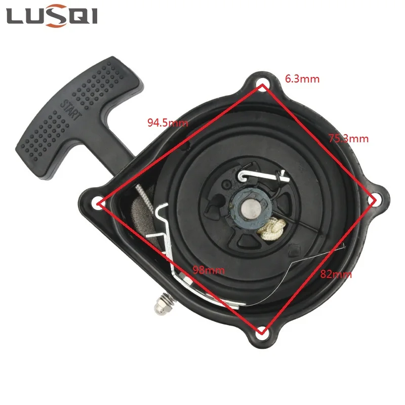 LUSQI Easy Pull Recoil Starter  Gasoline Engine Fit  Suzuki LT-A50 ALT50 Quadmaster Quad Runne Aluminum Alloy Engine Starter