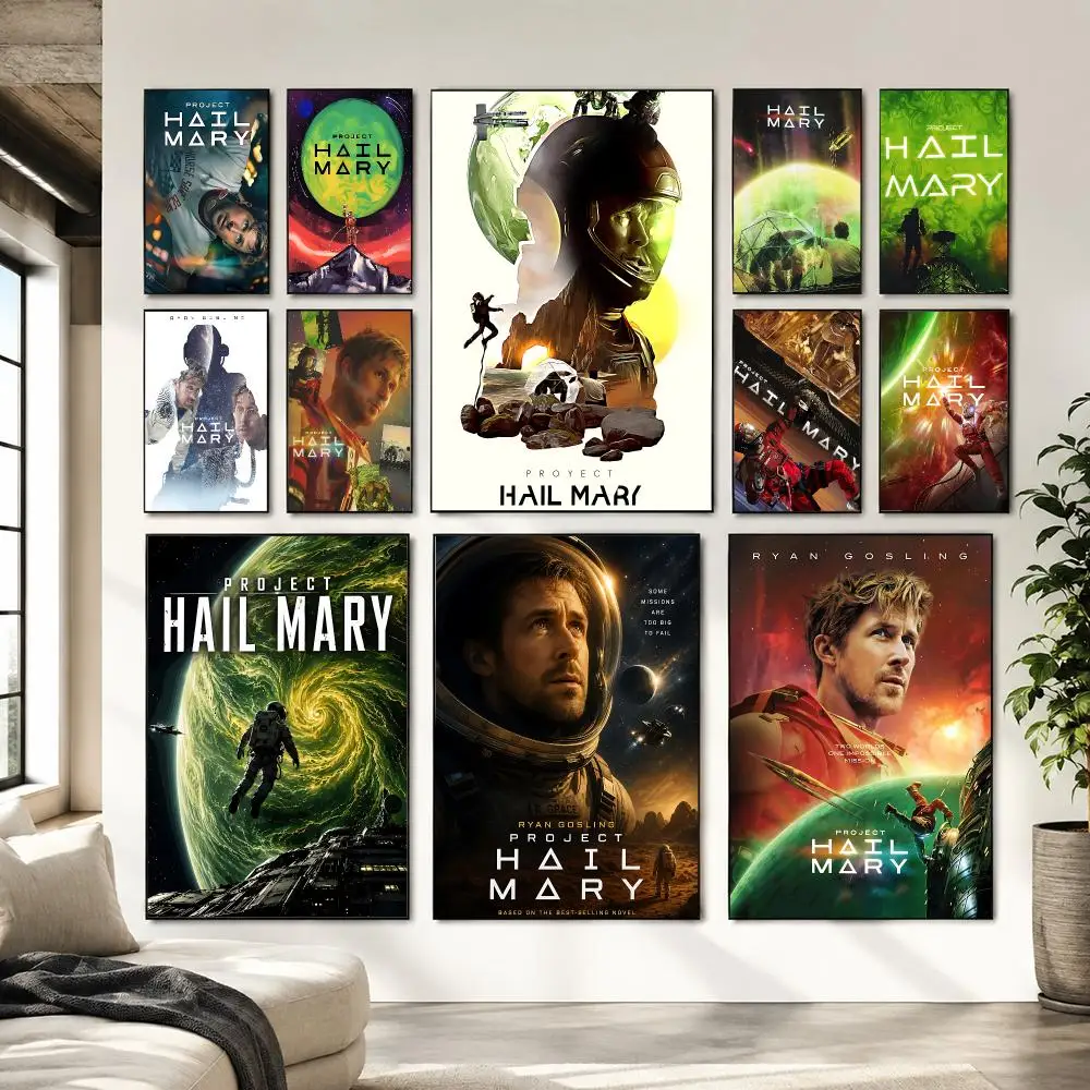 Best Seller P-Project Hail Mary Poster Sticker Self Adhesive For Playroom Bedroom Hallway Home Wall Art Decor Perfect Gift