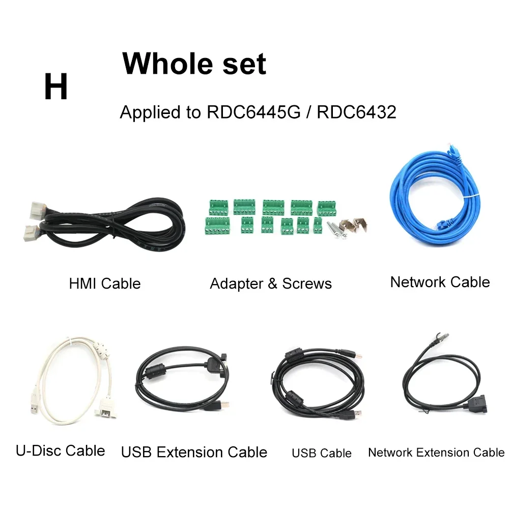 QDLASER Ruida RDC6442S  RDC6445G  RDC6432 Co2 Laser  control card USB Extension Cable power cable Adapter & Screws