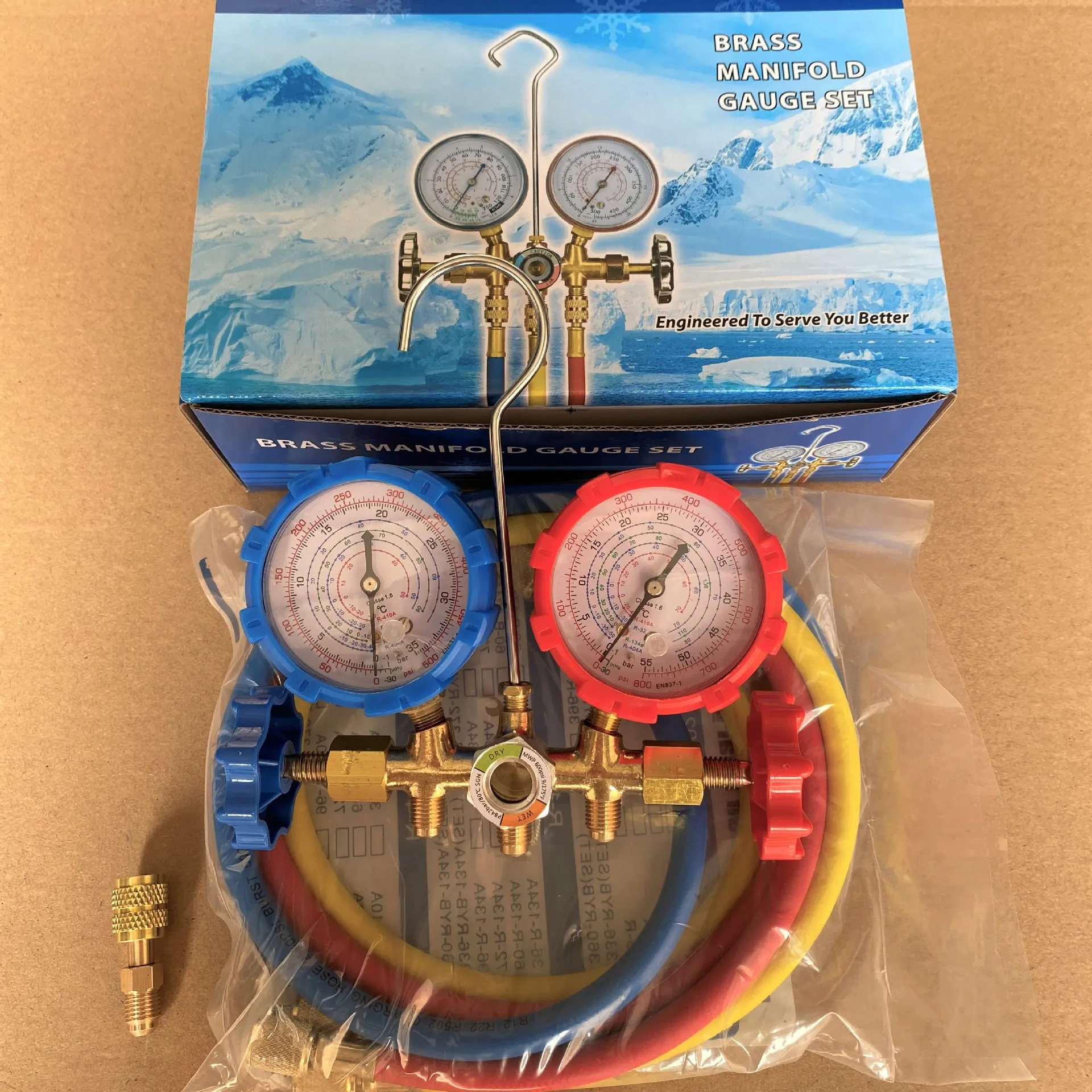 R32 R410A R134A R404A Air conditioning pressure gauge with fluorine gauge snow refrigerant gauge Refrigeration pressure gauge