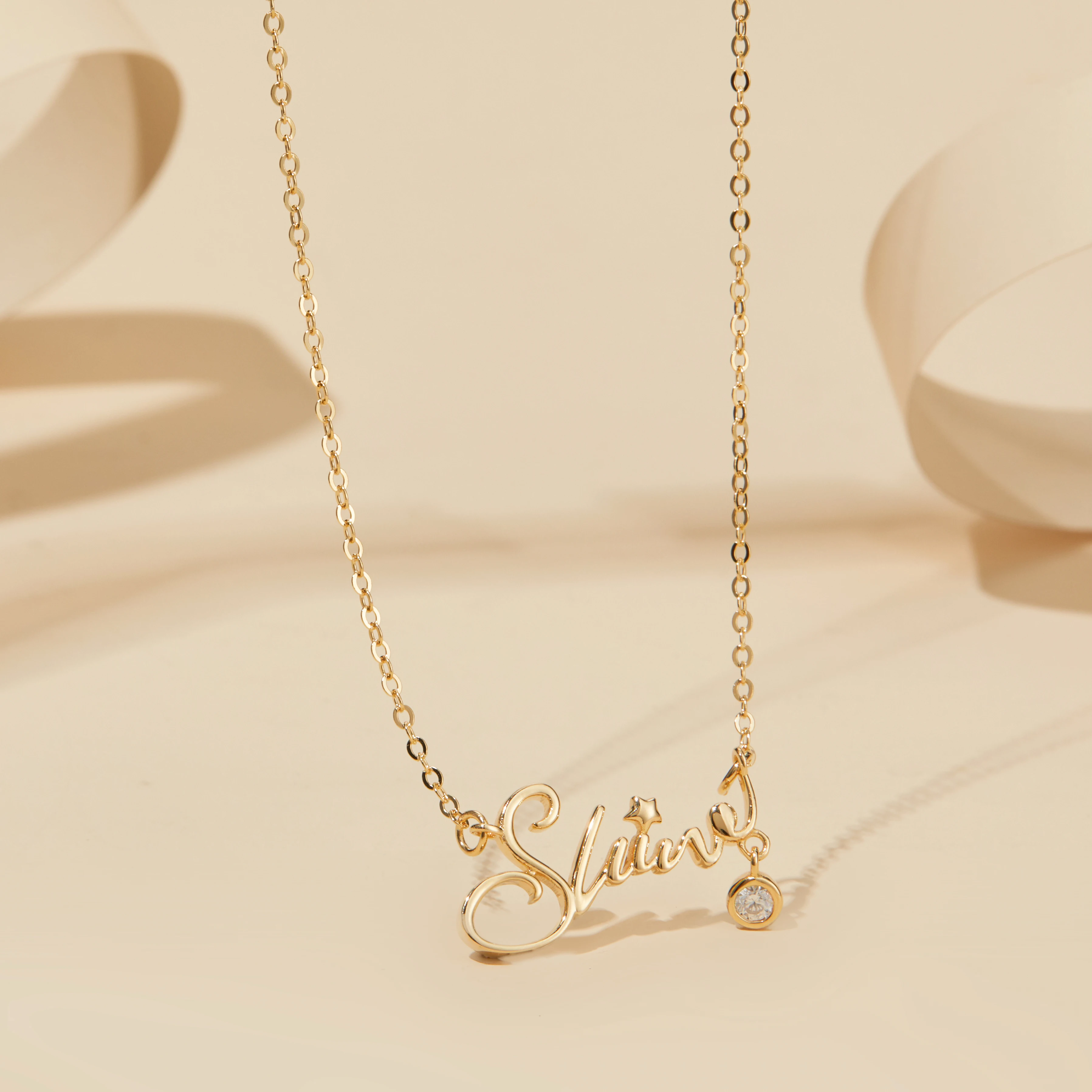 14K Solid Gold Custom Bubble Letter Necklace Custom Initial Necklace Balloon Letter Necklace 14K Real Gold Jewelry