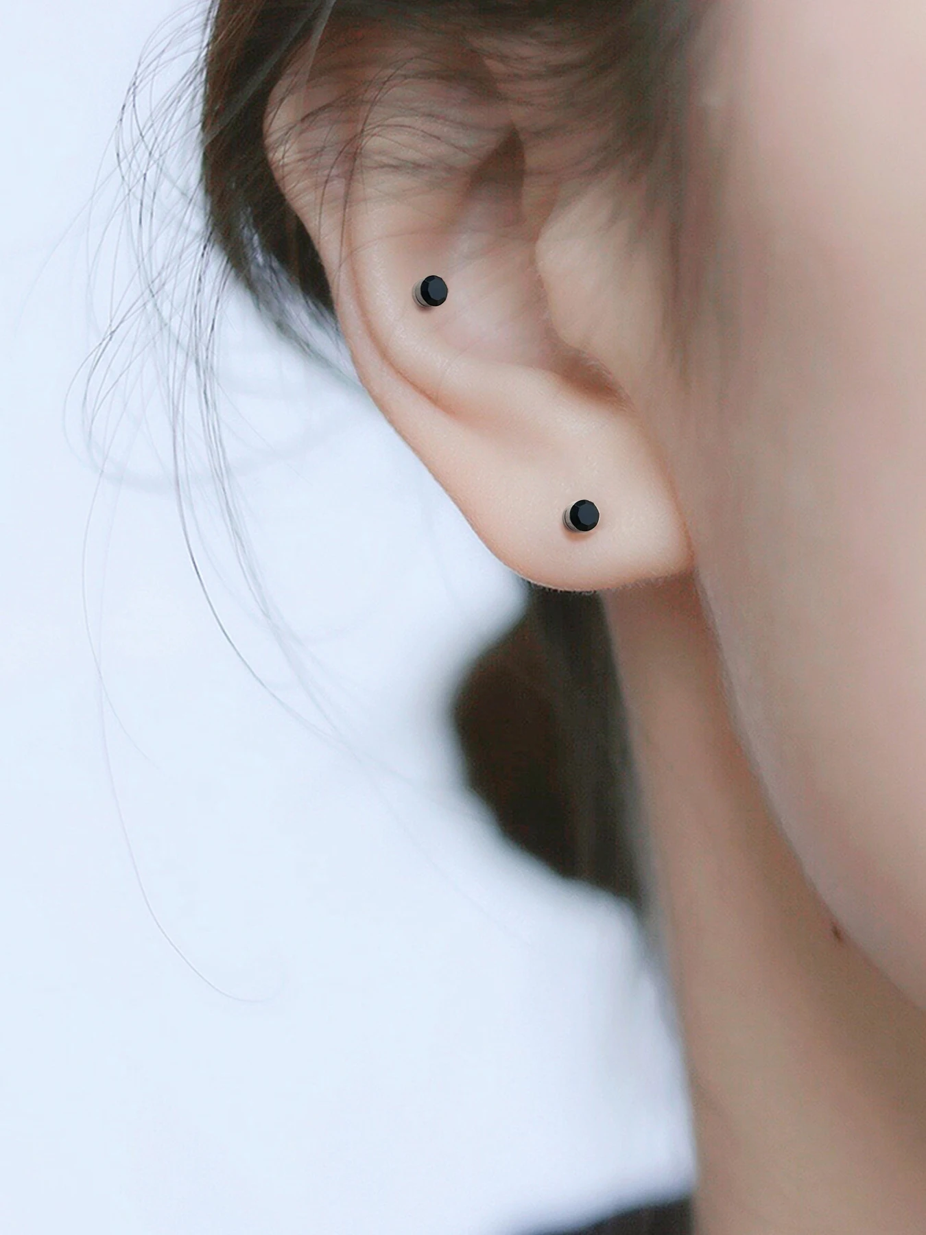 1Pair Magnetic Stud Earring Fake Piercing Nose Stud Crystal Earrings Punk Clip Zircon Magnet Stud Non Piercing Jewelry 3/4/5mm