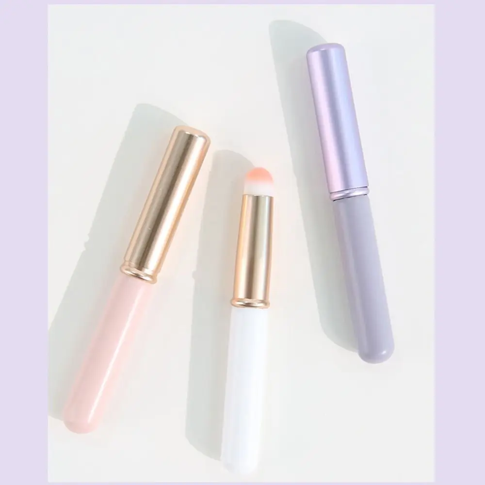 Portable With Cap Lip Brush Makeup Tool Lip Accessory Mini Lipstick 3 Color Concealer Smudge Brush Women Beauty