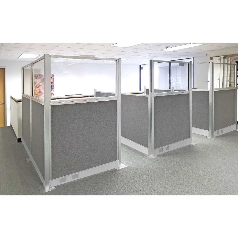Pre-Configured Hush Panel Electric Cubicle | Workstation Divider Walls | Cubicle Privacy Panels | Office Partition Walls