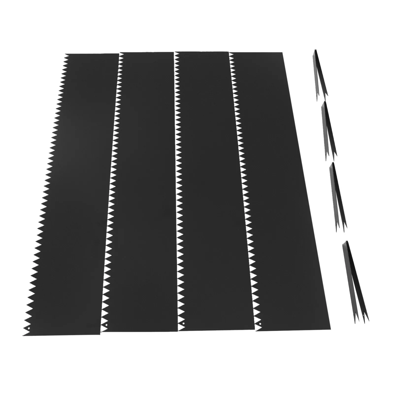 

4PCS Black Steel Landscape Edging 40* 8 Inch Steel Edging Steel Garden Edging Border Landscape Lawn Edging Minimalist