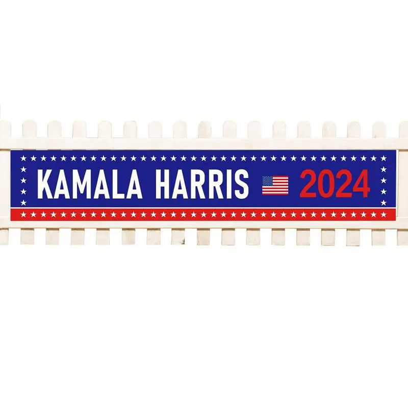 Kamala Harris Banner Outdoor Decorative Banner 8.2x1.5 FT Hangable Flag Large Supporter Banner Flags Election Banner For Garden