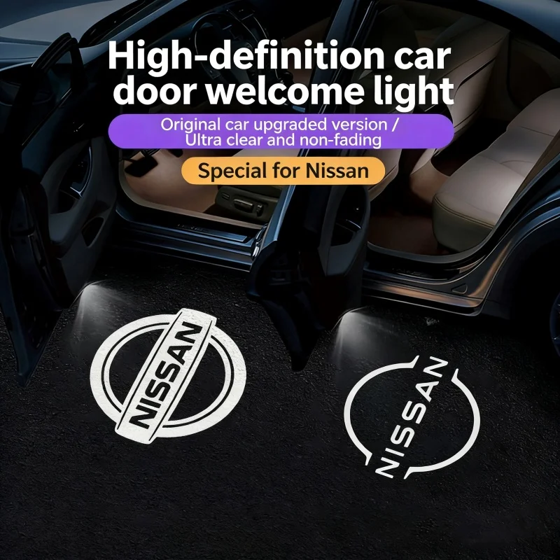 Luces LED para Puertas de Coche, Proyector de Bienvenida, Cortesía, Sombra Fantasma para Nissan Altima, Teana, Sedan, Armada, Maxima, Quest, Titan 2004 en adelante