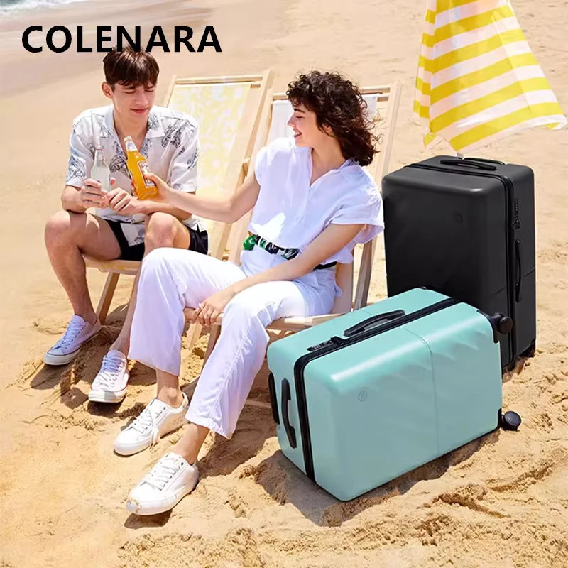 COLENARA Large Capacity Suitcase ABS+PC Boarding Box Men's Trolley Case 20