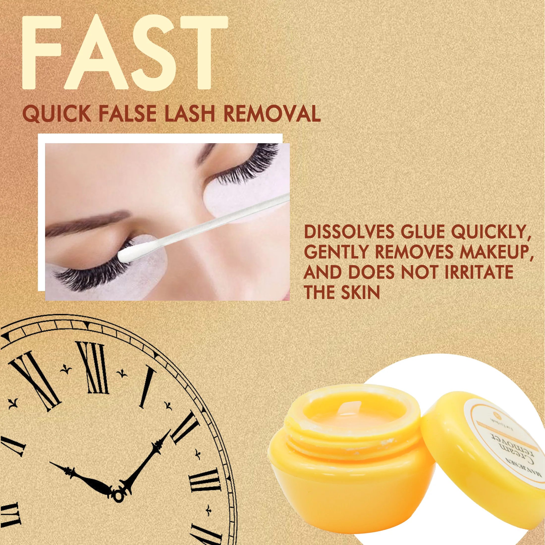 5g (0.17オンス) まつげエクステ接着剤リムーバー、クイック&ジェントルリムーバルメイクアップ、無香料、すべての肌タイプに適しています