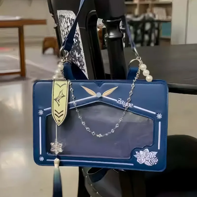 حقيبة كتف Love and Deepspace Zayne Itabag Crossbody حقيبة يد للتنقل حقيبة مربعة صغيرة عتيقة هدية مبهجة للفتيات