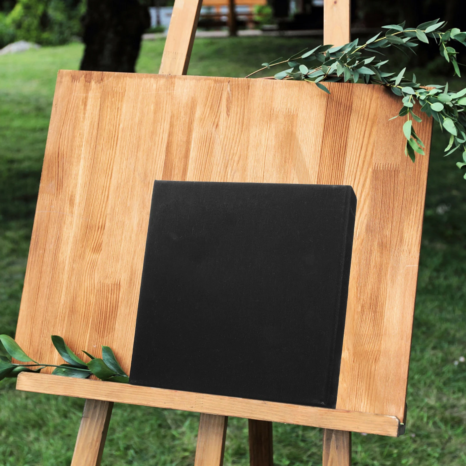

25x25 Black Painting Blank Drawing Panel Frame Canvas Board Stretched Blank Panels for Artists DIY Decor Art Supplies