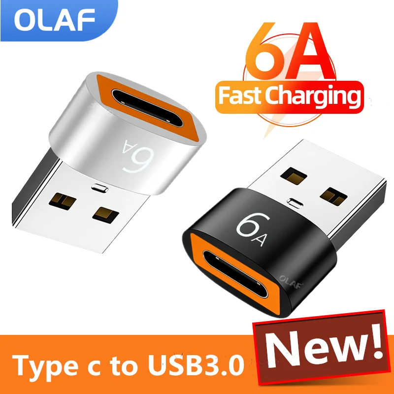 6A USB 3.0 To Type C OTG Adapter USB C Female To USB Male Converter Adaptador For Iphone 13 Xiaomi Samsung S22 MacBook Oneplus