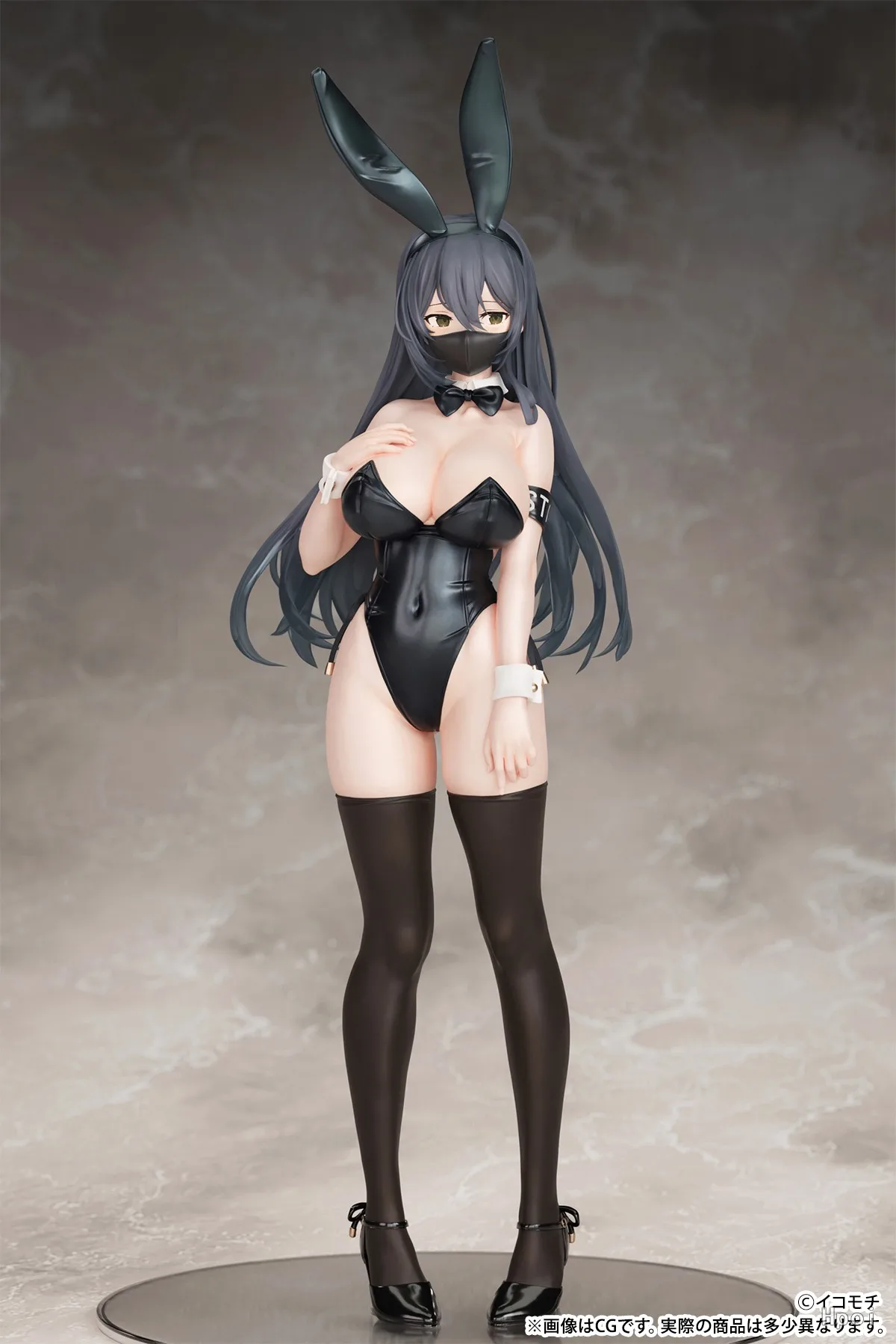 1/7 B full Anime Girl Figure Kuro Bunny Kouhaichan Mask Ver 25cm PVC Action Figure Toy Adults Collection hentai Model Doll gifts