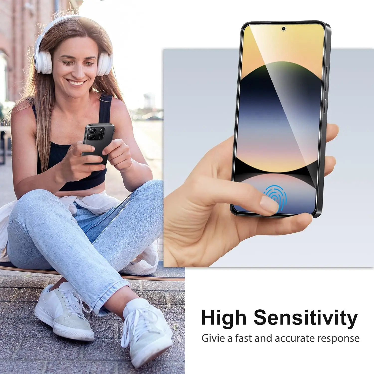 Redmi Note 14 5G HD 강화 유리용 9H 화면 보호기 2/4개 - 4