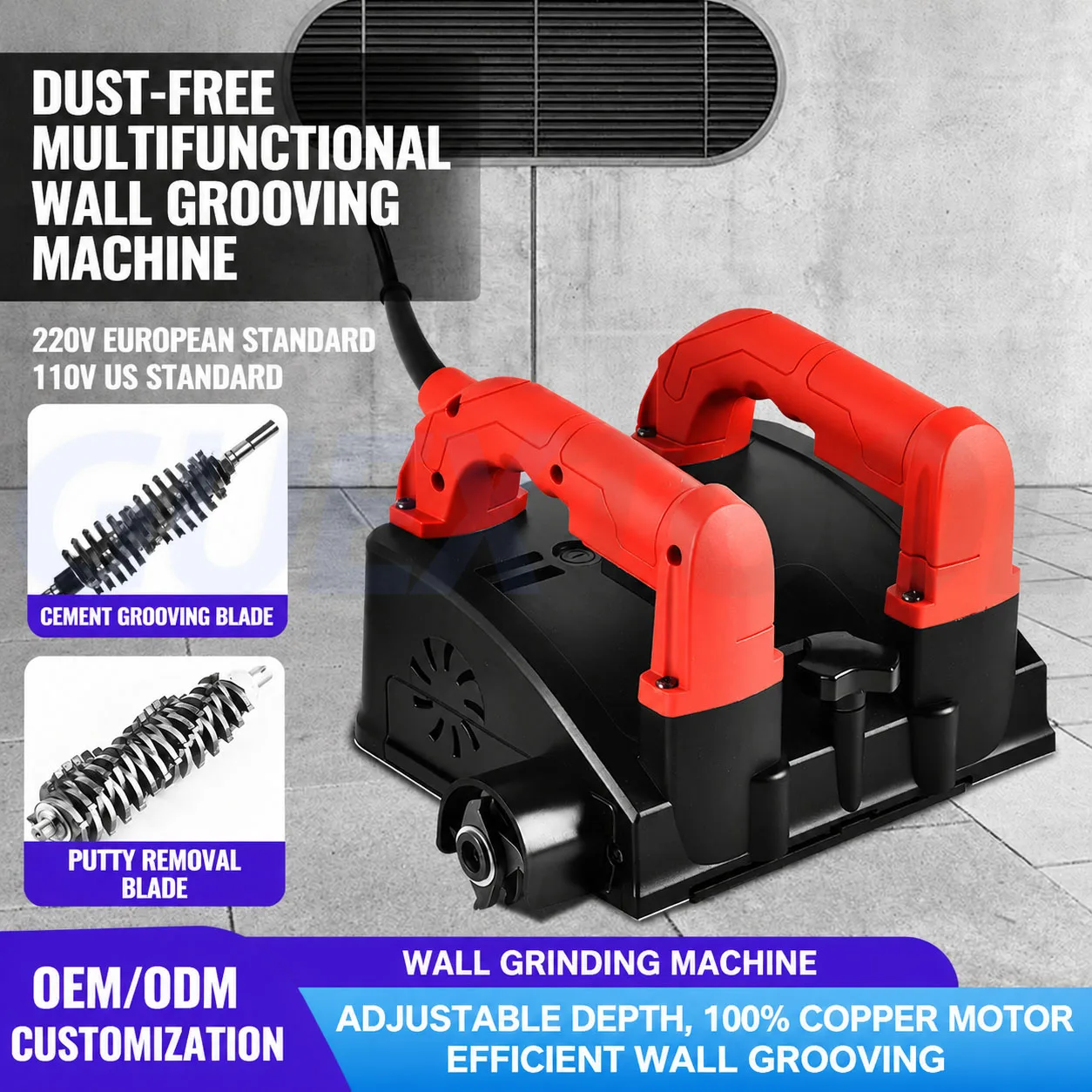 Electric Wall Planer For Concrete Cement Putty Removal High Power Wall Scraper Machine Old Wall Renovation Tool