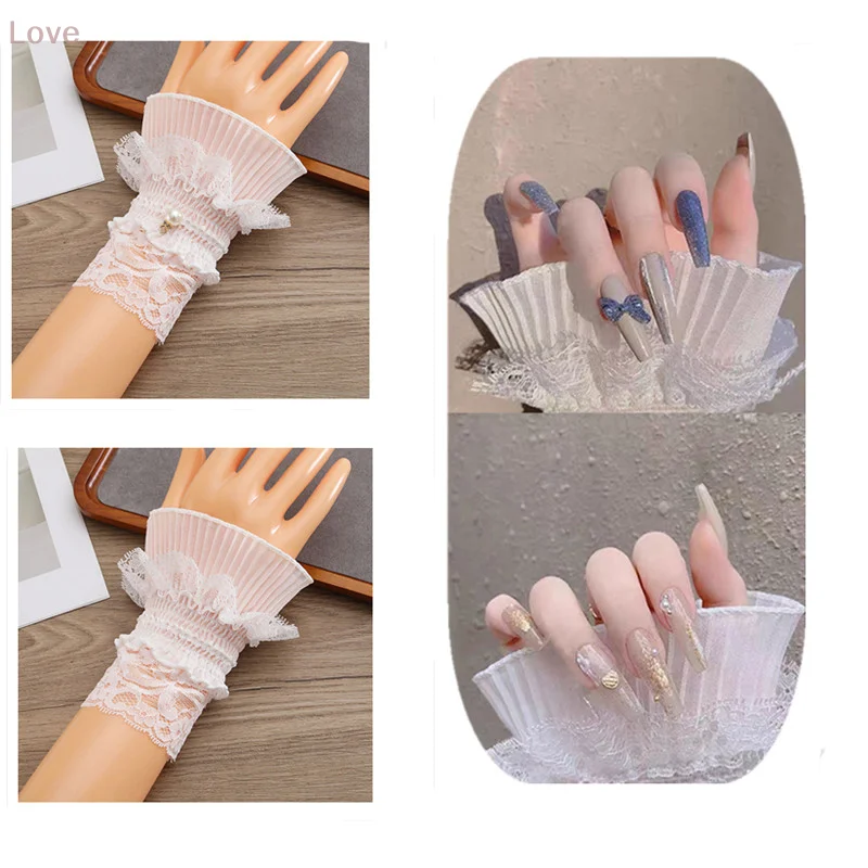 อุปกรณ์ตกแต่งเล็บปลอมสำหรับถ่ายภาพ ประดับมุกและเพชร สำหรับถ่ายภาพทำเล็บ พร็อพถ่ายภาพ โชว์เล็บ