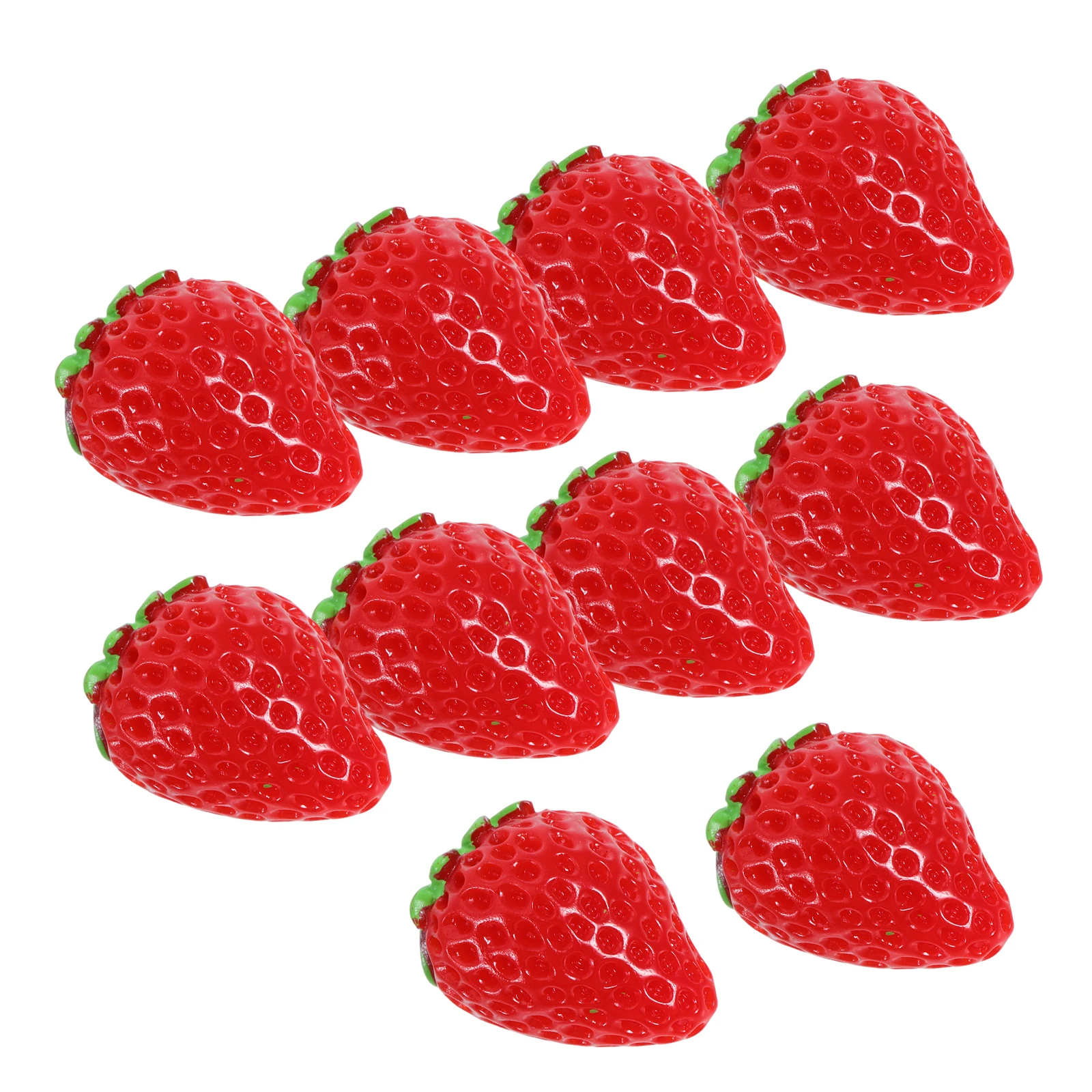 

10Pcs Faux Strawberries Realistic Simulation for Home Decor DIY Crafts Strawberry Themed Party Favors Kitchen Accessories
