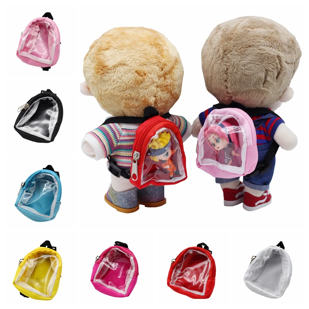 

Miniature Doll Bag Toys For 1/6 BJD Doll Backpack Transparent Schoolbag Dollhouse Decor 20cm EXO Korean Doll Clothes Accessories