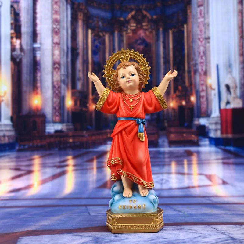 

20cm The Divine Child Figure on Base Renaissance Collection Resin Religious Gift Home Decoration