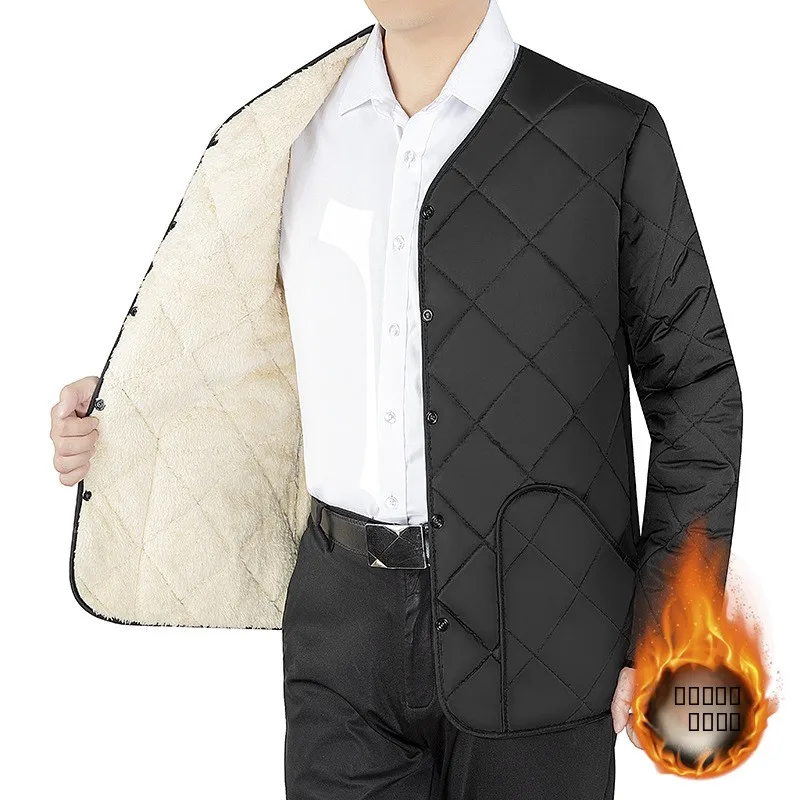 

Men's Fce Lined ort Thiened Long Sve Thermal Underwear Cotton Jaet Autumn Winter Warm Inner Wear for Middle-Aged ...