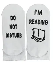 Do Not Disturb I'M Reading Dispensing Men's and Women's Trendyy Mid-Calf Socks Non-Slip Cotton Socks