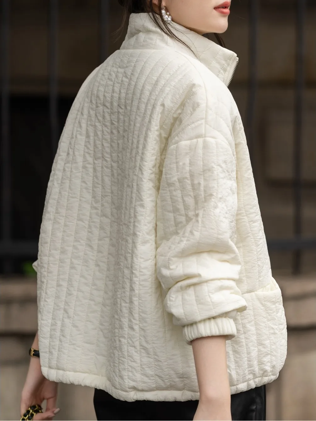 Coreano Sle Cotone leggero Jaet ort Baseball Allentato Donna Autunno Inverno Nuovo arrivo Casual Faion Capispalla