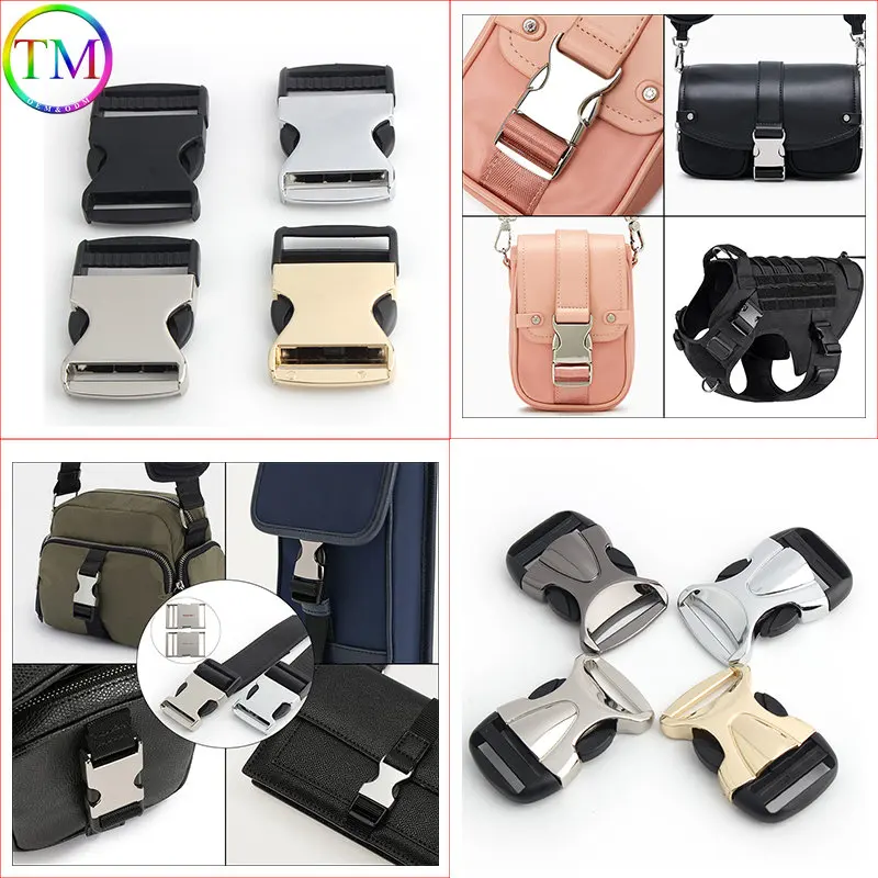 5-30 Peças de Plástico Contorneado Webbing Destach Buckle Side Ajustável Quick Release Buckles Diy Saco Mochila Acessórios De Costura