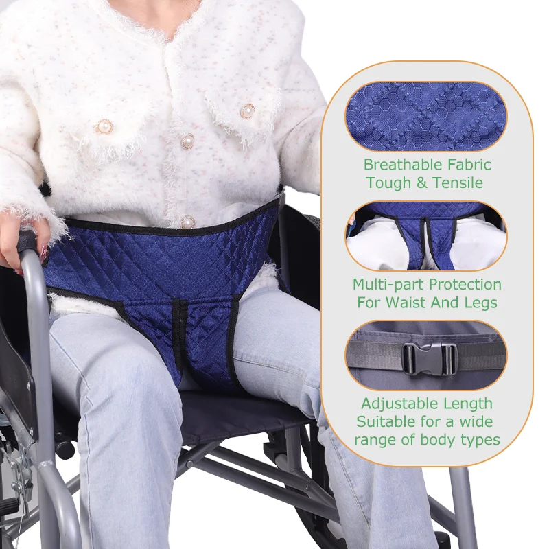 Lefeke Wheelchair Sitting Assist Sling Safety-Soft Patient Security Belts Positioning Support Self-Releasing Wrap-Around Belts