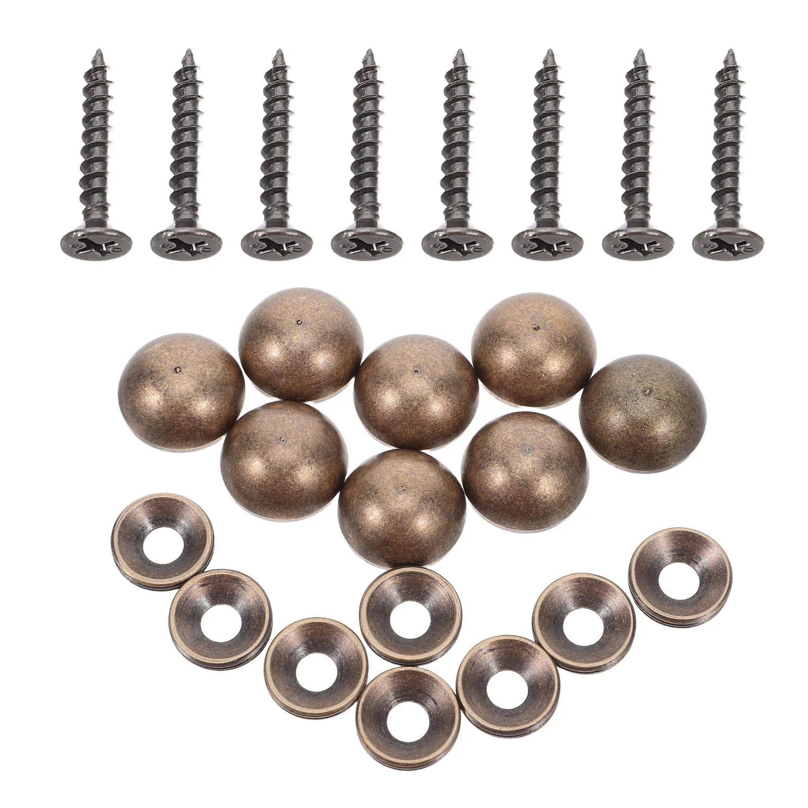 

8 set Brass Mirror Fixing Screw Covers M4 Self Tapping For Furniture Cabinet Mirrors Retro Decorative Hardware Fasteners Wall