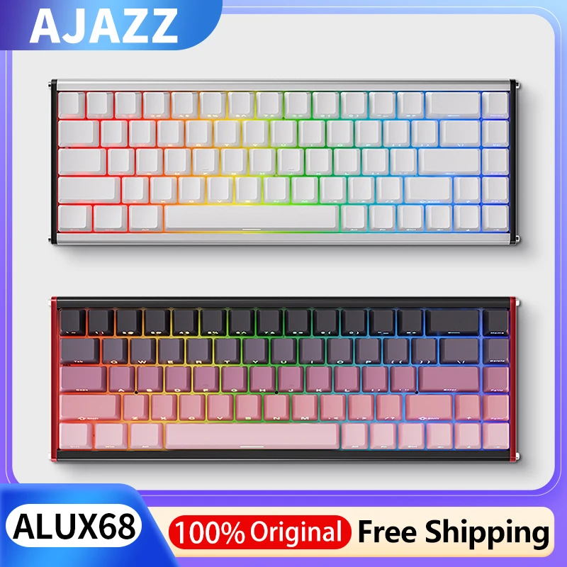 

AJAZZ ALUX68 Механическая клавиатура для киберспорта с ЧПУ, цельноалюминий, точность 0,1 мм, 8 кГц, проводной магнитный переключатель RGB, настройка игрового офиса