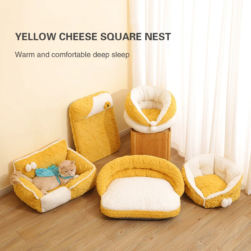 

Household Cute Cat Litter Thickened Warm Comfortable Breathable Wear Scratch-Resistant Bottom Moisture Sofa Litter Pet Supplies